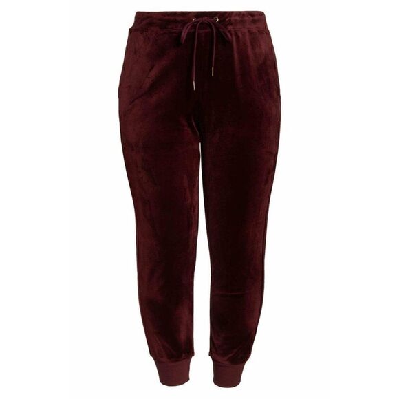 Sanctuary Red Burgundy Scarlet Velour Active Jogger Pant Large NEW - Picture 1 of 5